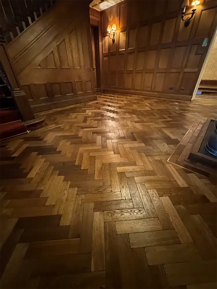 hallway-herring-bone-wooden-flooring